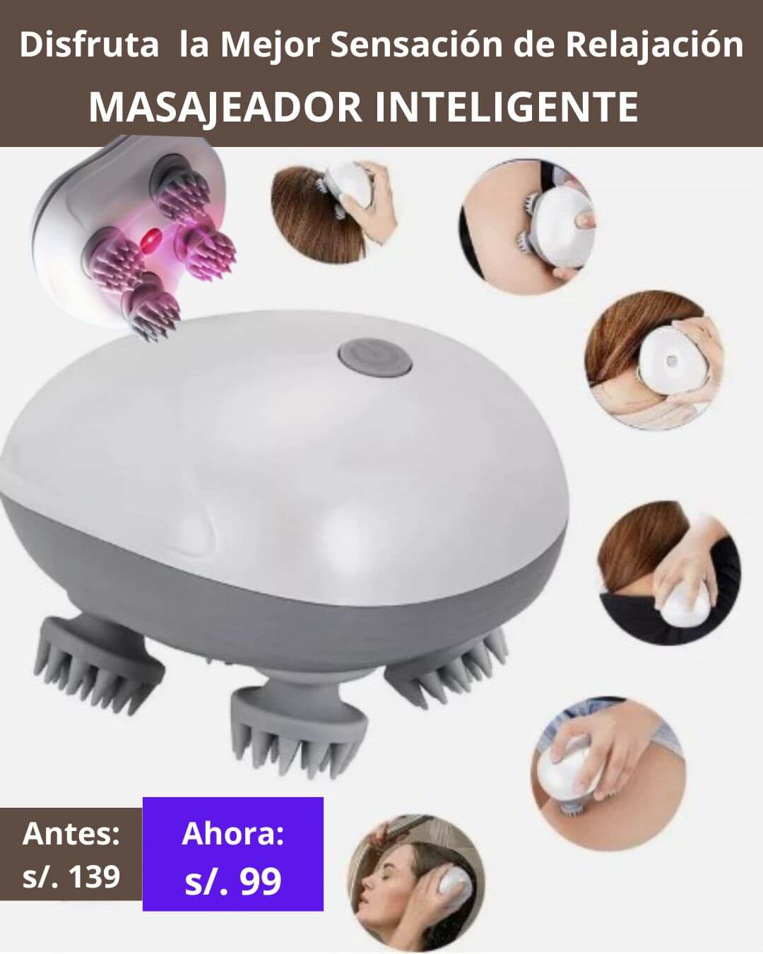 MASAJEADOR INTELIGENTE DE CABEZA