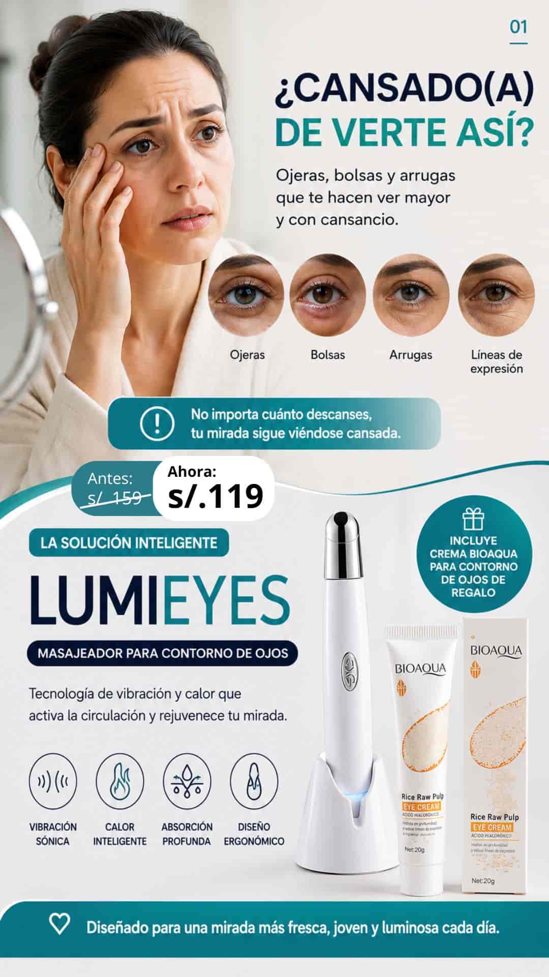 LUMIEYES 👁+ 🎁Crema Contorno de Ojos