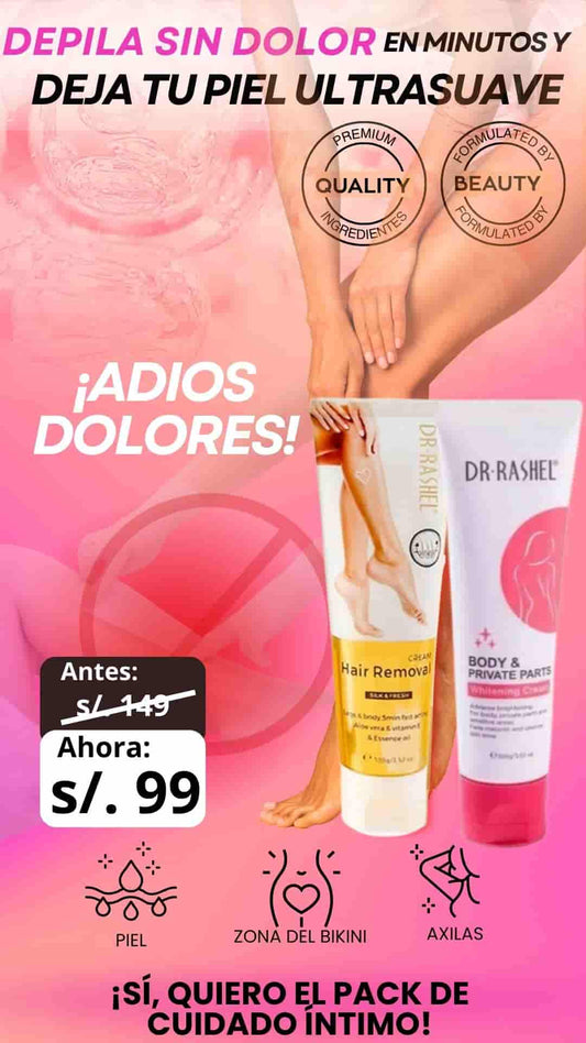 DÚO DEPILCLAIR: CREMA DEPILADORA Y CREMA ACLARADORA
