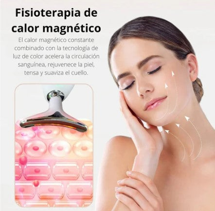 LUMISKIN PRO: MASAJEADOR FACIAL LUZ LED 7 COLORES