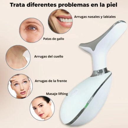 LUMISKIN PRO: MASAJEADOR FACIAL LUZ LED 7 COLORES