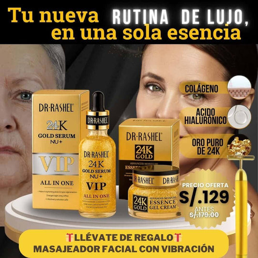 DUO ANTIAGE: SERUM 24K GOLD + GEL CREMA 24K GOLD