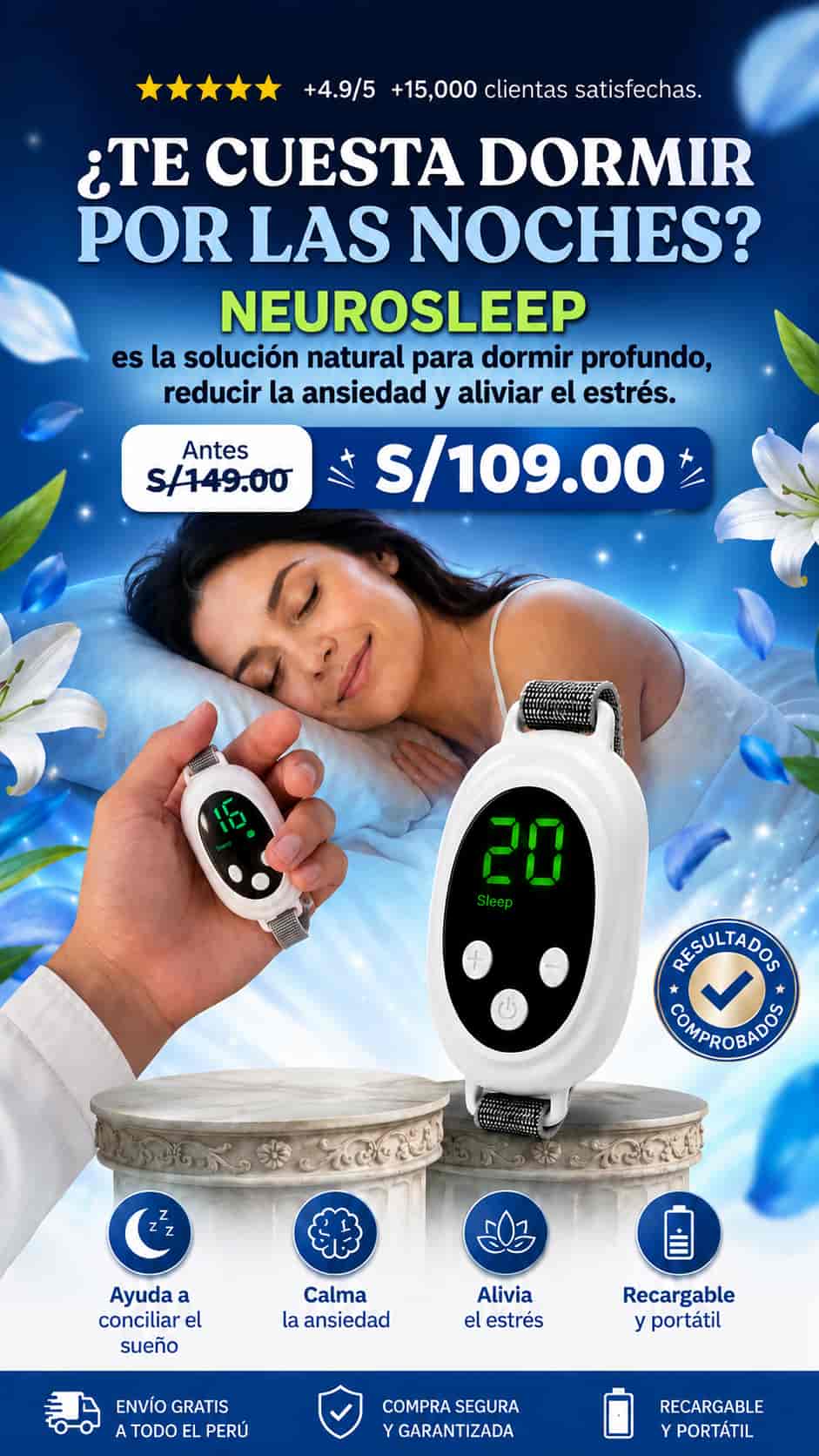 NEUROSLEEP - Dispositivo para Dormir y Calmar la Ansiedad