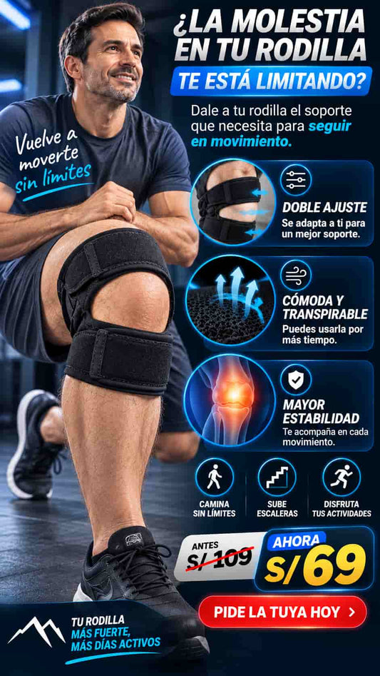RODILLERA MENISQUERA DOBLE SOPORTE AJUSTABLE