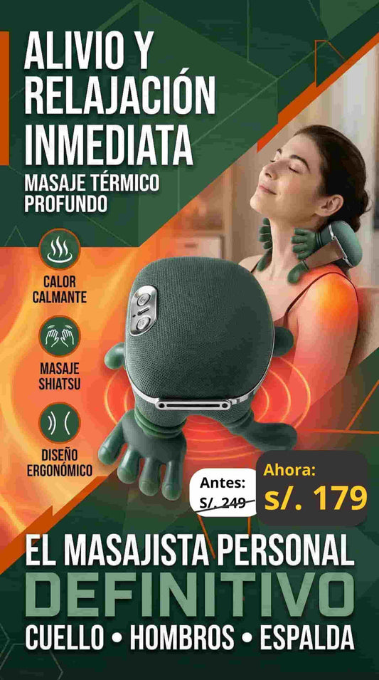 MASAJEADOR TERAPÉUTICO PRO CON MANITOS