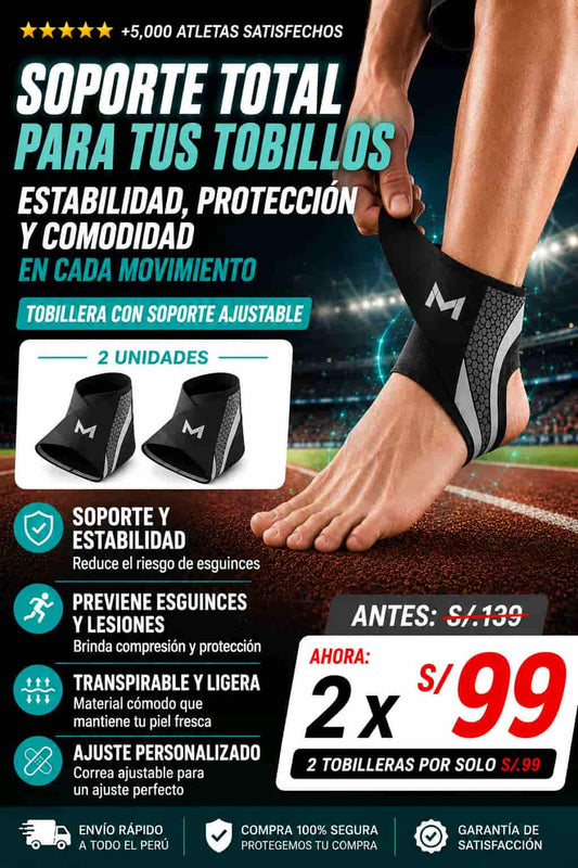 ANKLE PRO - Tobilleras con Soporte Ajustable x 2 Unids.